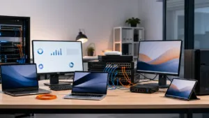 Standardized business computers and network equipment in a mixed-vendor IT environment